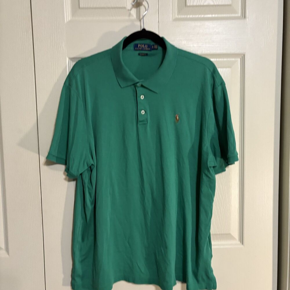 Polo Ralph Lauren Men's Classic Fit Polo Green XL Embroidered pony brown